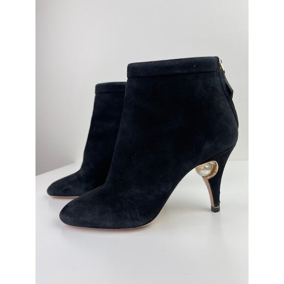 Nicholas Kirkwood Penelope Pearl Ankle Suede Boots Bootie Stiletto Heel Sz 36 6 - Picture 5 of 11